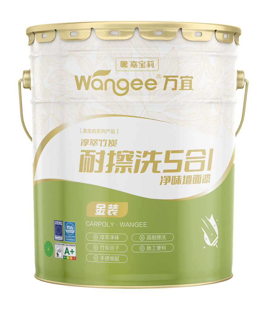淳萃竹炭耐擦洗5合1净味墙面漆