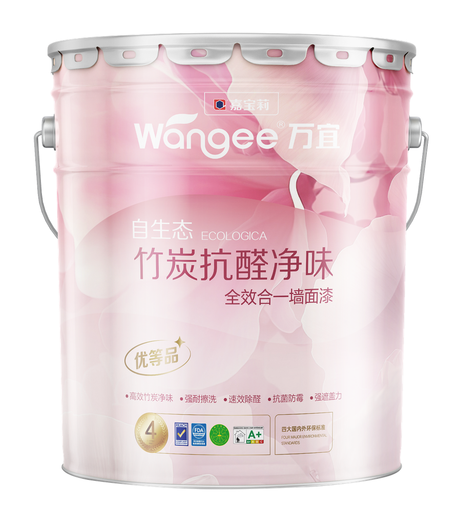 万宜自生态竹炭抗醛净味全效合一墙面漆