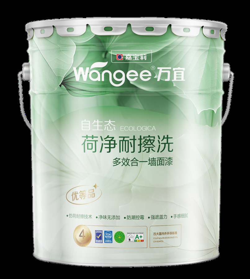 万宜自生态荷净耐擦洗多效合一墙面漆